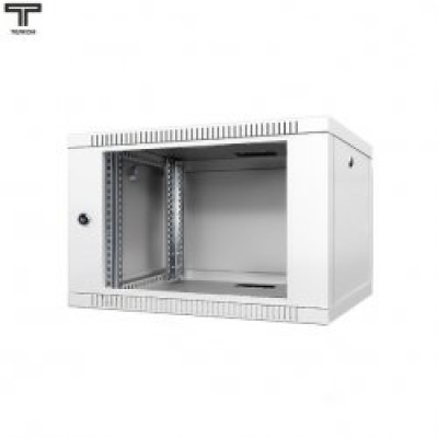 Шкаф 19" настенный телекоммуникационный 6U (543x450x375мм) дверь стекло (ШТНР-6U.450)