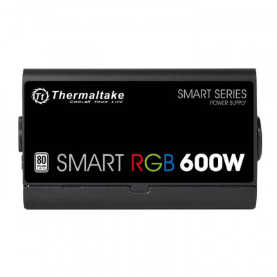 Блок питания Thermaltake ATX 600W Smart RGB 600 80+ (24+4+4pin) APFC 120mm fan color LED 5xSATA RTL