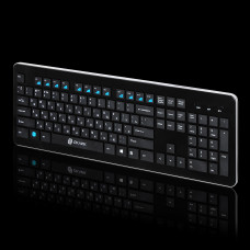 Клавиатура Оклик 870S черный USB беспроводная slim Multimedia