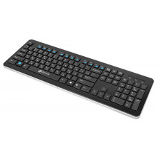 Клавиатура Оклик 870S черный USB беспроводная slim Multimedia