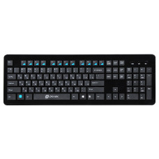 Клавиатура Оклик 870S черный USB беспроводная slim Multimedia