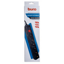 Сетевой фильтр Buro 600SH-16-5-B 5м (6 розеток) черный (коробка)