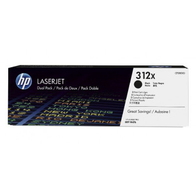 Картридж лазерный HP 312X CF380XD черный x2упак. (8800стр.) для HP CLJ Pro M476
