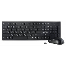 Клавиатура + мышь Оклик 250M клав:черный мышь:черный USB беспроводная slim