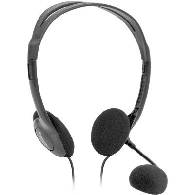 Наушники с микрофоном Defender Aura 102 черный 1.8м накладные оголовье (63102)