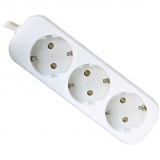 Сетевой удлинитель Defender E350 5м (3 розетки) белый (пакет ПЭ)