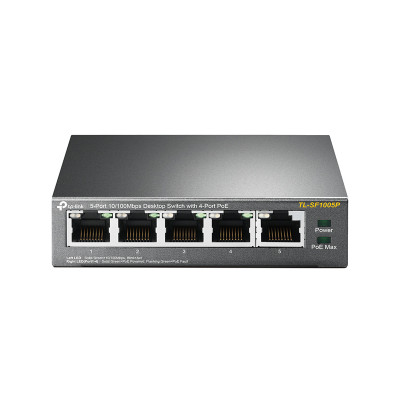 Коммутатор TP-Link TL-SF1005P (L2) 5x100Мбит/с 4PoE 58W неуправляемый