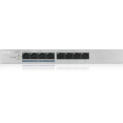 Коммутатор Zyxel GS1200-8HPV2-EU0101F (L2) 8x1Гбит/с 4PoE+ 60W управляемый Коммутатор Zyxel GS1200-8HPV2-EU0101F (L2) 8x1Гбит/с 4PoE+ 60W управляемый