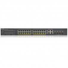 Коммутатор Zyxel GS192024HPV2-EU0101F (L2) 24x1Гбит/с 4xКомбо(1000BASE-T/SFP) 24PoE+ 375W управляемый