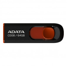 Флеш Диск A-Data 64GB Classic C008 AC008-64G-RKD USB2.0 красный/черный