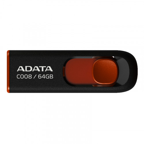 Флеш Диск A-Data 64GB Classic C008 AC008-64G-RKD USB2.0 красный/черный