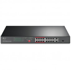 Коммутатор TP-Link TL-SL1218P (L2) 16x100Мбит/с 1x1Гбит/с 1xКомбо(1000BASE-T/SFP) 16PoE+ 150W неуправляемый