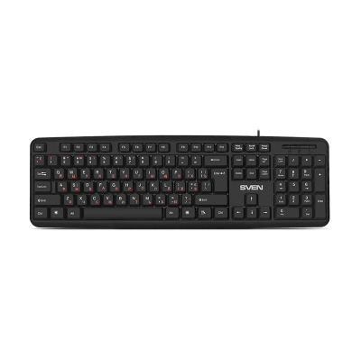 Клавиатура SVEN KB-S230 чёрная (104кл, каб. 2м)