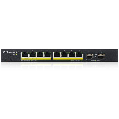 Коммутатор Zyxel GS1100-10HP-EU0102F 8x1Гбит/с 2SFP 8PoE+ 130W неуправляемый