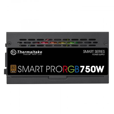 Блок питания Thermaltake ATX 750W SMART PRO RGB 80+ bronze (20+4pin) APFC 140mm fan color LED 9xSATA Cab Manag RTL