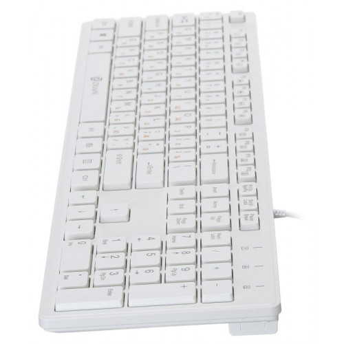 Клавиатура Оклик 500M белый USB slim Multimedia (1061586) кабель 1.5м