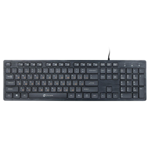 Клавиатура Оклик 520M2U черный/черный USB slim Multimedia