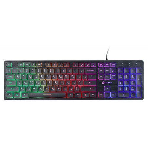 Клавиатура Оклик 550ML белый USB slim Multimedia LED
