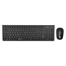 Клавиатура + мышь Оклик 220M клав:черный мышь:черный USB беспроводная slim Multimedia
