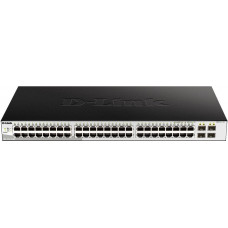 Коммутатор D-Link DGS-1210-52MP/ME/B 48x1Гбит/с 4SFP 48PoE 370W управляемый