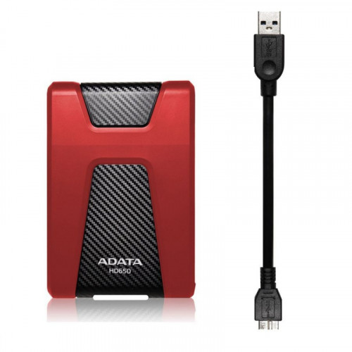Жесткий диск A-Data USB3.0 1TB AHD650-1TU31-CRD HD650 DashDrive Durable 2.5" красный