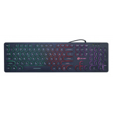 Клавиатура Оклик 420MRL черный USB slim Multimedia LED