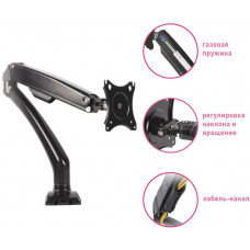 Кронштейн для мониторов ЖК Kromax OFFICE-8 черный 15"-34" макс.8кг настольный поворот и наклон верт.перемещ.