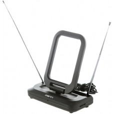 Антенна телевизионная Denn DAA250 35дБ активная черный каб.:1м