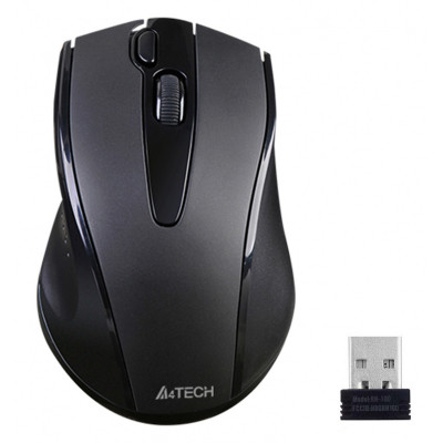 Мышь A4Tech V-Track G9-500FS черный оптическая 1200dpi silent беспров. USB 4but