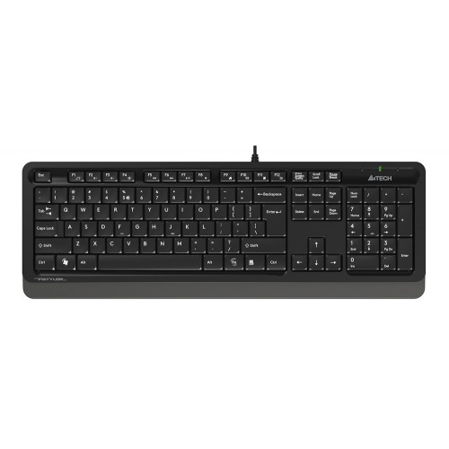 Клавиатура A4Tech FK10 черный/серый USB (FK10 GREY) кабель 1.5м