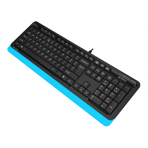 Клавиатура A4Tech FK10 черный/синий USB (FK10 BLUE) кабель 1.5м
