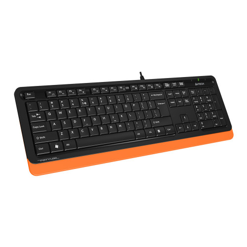 Клавиатура A4Tech FK10 черный/оранжевый USB (FK10 ORANGE) кабель 1.5м