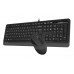 Клавиатура + мышь A4Tech Fstyler F1010 клав:черный/серый мышь:черный/серый USB Multimedia