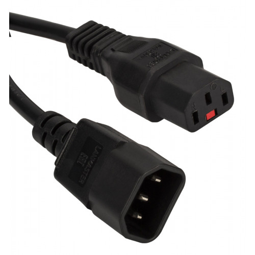 Кабель Lanmaster LAN-PP13/14-3.0-BK IEC C13 IEC C14 3м (упак.:1шт)