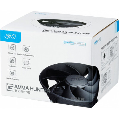 Устройство охлаждения(кулер) Deepcool GAMMA HUNTER Soc-AM4/AM3+/1150/1151/1200 3-pin 21dB Al 95W 252gr Ret