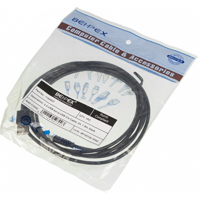 Кабель USB Type-C (m) USB A(m) 1.8м черный