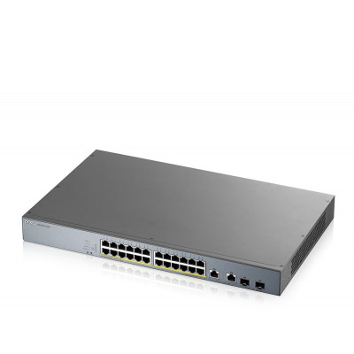 Коммутатор Zyxel NebulaFlex Pro GS1350-26HP-EU0101F 24G 24PoE+ 375W управляемый