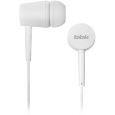 Наушники вкладыши BBK EP-1002S 1.2м белый проводные в ушной раковине (EP-1002S (W))