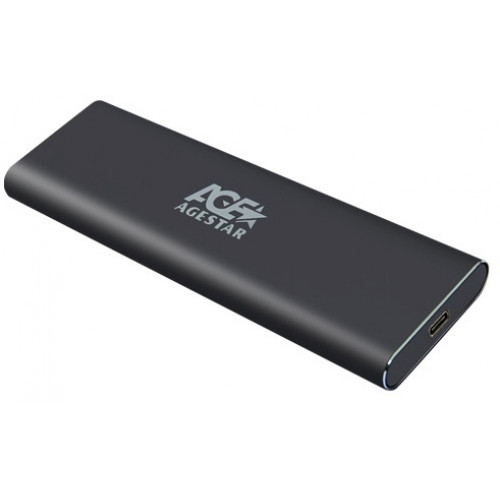 Внешний корпус SSD AgeStar 31UBNV1C m2 NVME 2280 M-key алюминий серый
