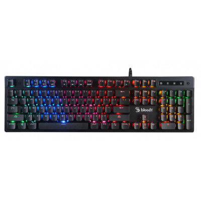Клавиатура A4Tech B500N серый USB for gamer LED кабель 1.8м