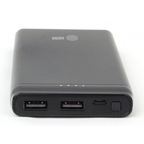 Мобильный аккумулятор Cactus CS-PBFSFT-10000 10000mAh 2.1A 2xUSB черный