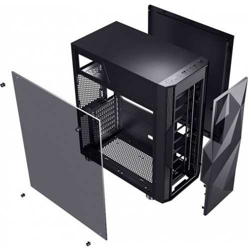 Корпус Formula F-3401 (V1) черный без БП ATX 3x120mm 2xUSB2.0 1xUSB3.0 audio bott PSU