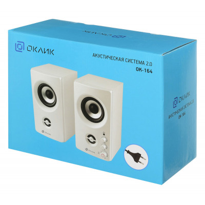 Колонки Оклик OK-164 2.0 белый 30Вт