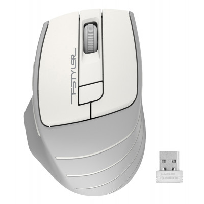 Мышь A4Tech Fstyler FG30S белый/серый оптическая 2000dpi silent беспров. USB 6but (FG30S WHITE)