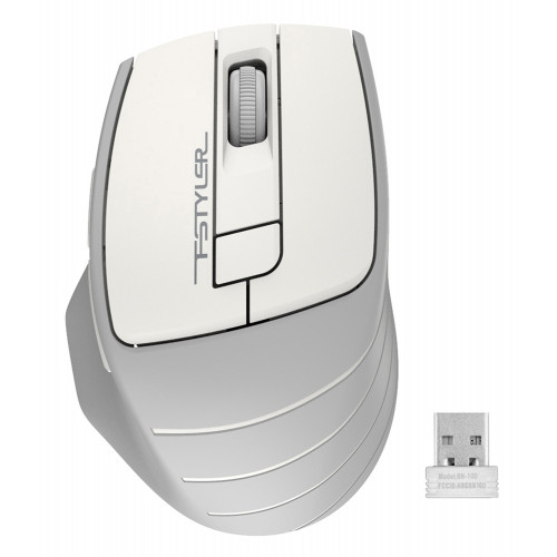 Мышь A4Tech Fstyler FG30S белый/серый оптическая 2000dpi silent беспров. USB 6but (FG30S WHITE)