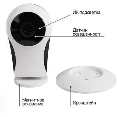 Камера видеонаблюдения аналоговая Rexant WiFi 149 Wi-Fi 3.6-3.6мм корп.:белый (45-0149)