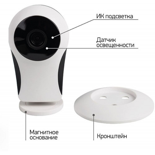 Камера видеонаблюдения аналоговая Rexant WiFi 149 Wi-Fi 3.6-3.6мм корп.:белый (45-0149)