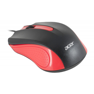 Мышь Acer OMW012 черный/красный оптическая 1200dpi USB 3but (ZL.MCEEE.003)