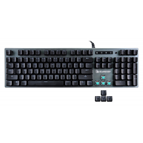 Клавиатура A4Tech Bloody B765 механическая серый USB for gamer LED