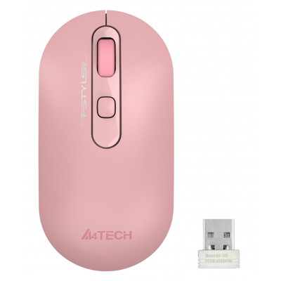 Мышь A4Tech Fstyler FG20 розовый оптическая 2000dpi беспров. USB для ноутбука 4but (FG20 PINK)